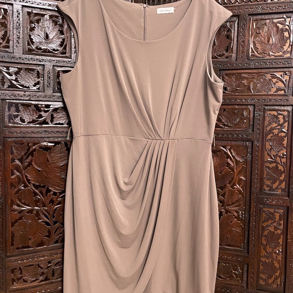 Calvin Klein Ruched Side Sheath Dress, Stretch Knit